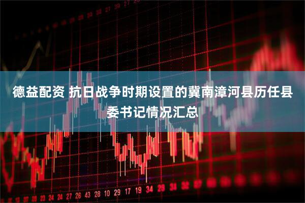 德益配资 抗日战争时期设置的冀南漳河县历任县委书记情况汇总